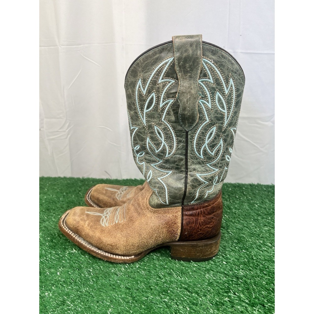 Corral Youth 3 Western Boots Distressed Embroidered Performance Square Toe